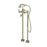 NERO YORK FREESTANDING BATH MIXER WITH METAL HAND SHOWER AGED BRASS - Ideal Bathroom CentreNR692103a02AB