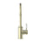 NERO YORK KITCHEN MIXER GOOSNECK SPOUT WITH WHITE PORCELAIN LEVER AGED BRASS - Ideal Bathroom CentreNR69210601AB
