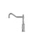 NERO YORK KITCHEN MIXER HOOK SPOUT WITH METAL LEVER CHROME - Ideal Bathroom CentreNR69210702CH