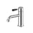 NERO YORK STRAIGHT BASIN MIXER WITH BLACK PORCELAIN LEVER CHROME - Ideal Bathroom CentreNR692101b03CH