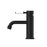 NERO YORK STRAIGHT BASIN MIXER WITH WHITE PORCELAIN LEVER MATTE BLACK - Ideal Bathroom CentreNR692101b01MB
