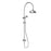 NERO YORK TWIN SHOWER WITH WHITE PORCELAIN HAND SHOWER CHROME - Ideal Bathroom CentreNR69210501CH