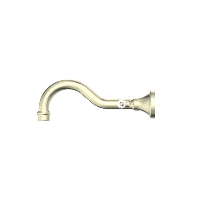NERO YORK WALL BASIN SET WITH WHITE PORCELAIN LEVER AGED BRASS - Ideal Bathroom CentreNR692107a01AB