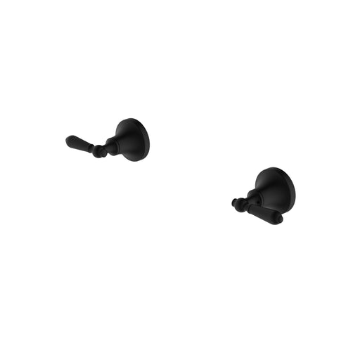 NERO YORK WALL TOP ASSEMBLIES WITH METAL LEVER MATTE BLACK - Ideal Bathroom CentreNR692109b02MB