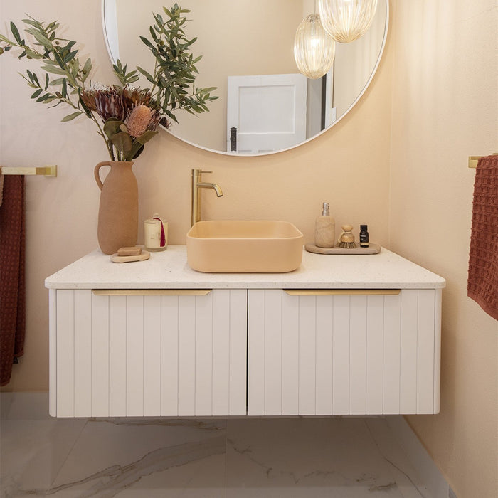 Nood Cube Above Counter Basin - Ideal Bathroom CentreCU1-1-0-PAPastel Peach