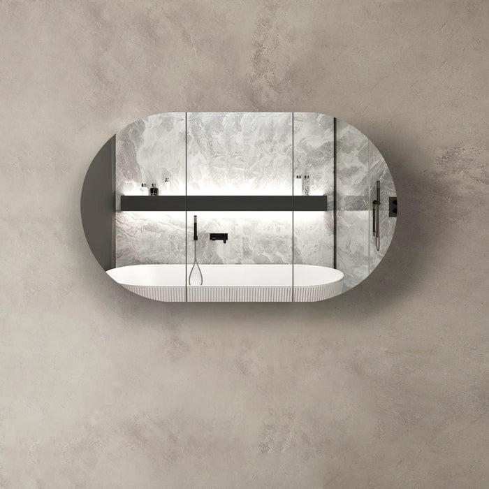 Otti Bondi Wave 1200mm Shaving Cabinet - Ideal Bathroom CentreBOSV1275NNatrual Oak