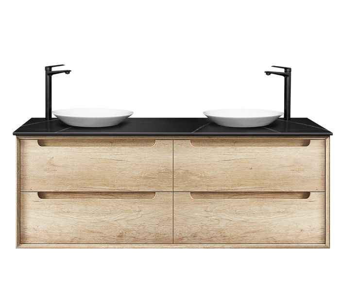 Otti Byron 1500mm Vanity Natural Oak - Ideal Bathroom CentreBY1500N-2Wall HungStone Top