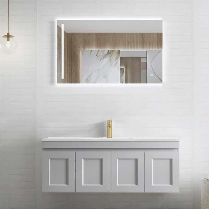 Otti Hampton Mark II 1200mm Wall Hung Vanity With Ceramic Top - Ideal Bathroom CentreHPM1200GMatte Grey