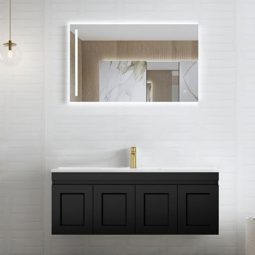 Otti Hampton Mark II 1200mm Wall Hung Vanity With Ceramic Top - Ideal Bathroom CentreHPM1200BMatte Black