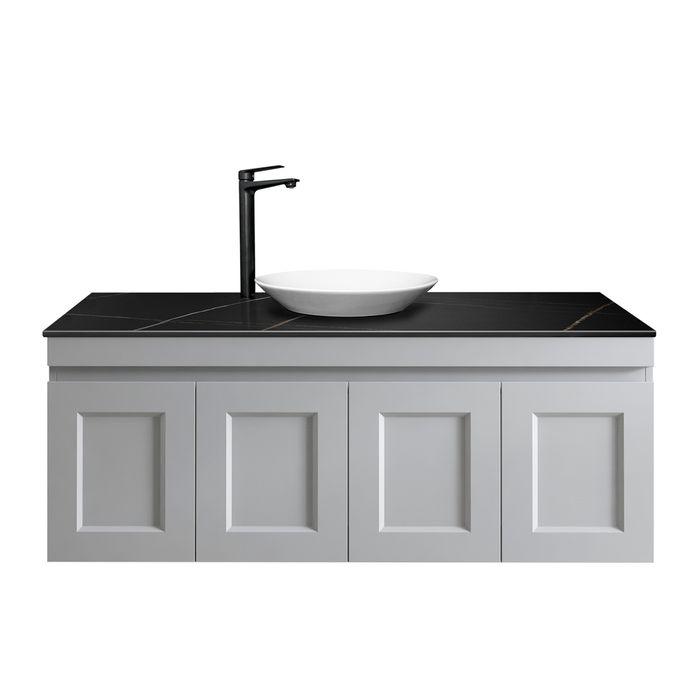 Otti Hampton Mark II 1200mm Wall Hung Vanity with Stone Top - Ideal Bathroom CentreHPM1200B13Matte Grey20mm Stone TopAbove Counter Top
