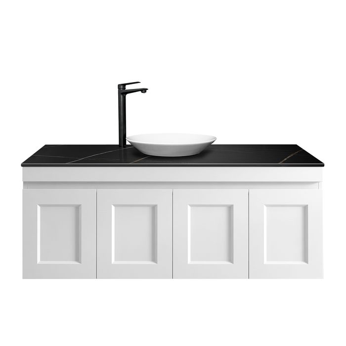 Otti Hampton Mark II 1200mm Wall Hung Vanity with Stone Top - Ideal Bathroom CentreHPM1200W1Matte White20mm Stone TopAbove Counter Top