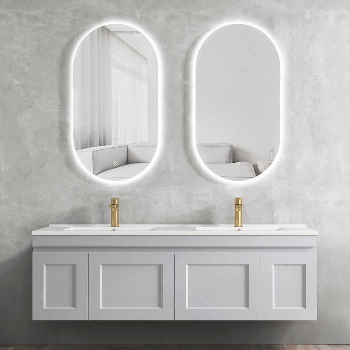 Otti Hampton Mark II 1500mm Wall Hung Vanity With Ceramic Top - Ideal Bathroom CentreHPM1500GMatte Grey