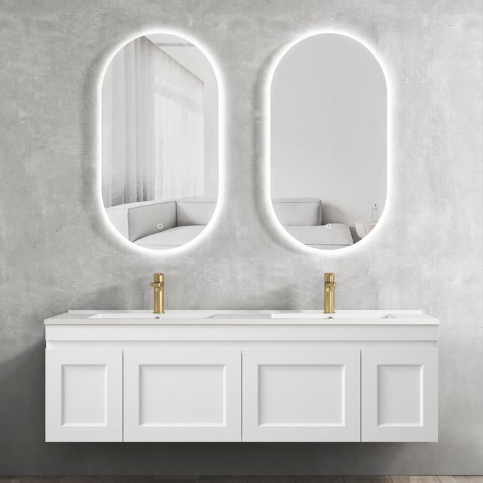 Otti Hampton Mark II 1500mm Wall Hung Vanity With Ceramic Top - Ideal Bathroom CentreHPM1500WMatte White