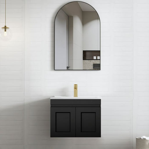 Otti Hampton Mark II 600mm Wall Hung Vanity With Ceramic Top - Ideal Bathroom CentreHPM600BMatte Black