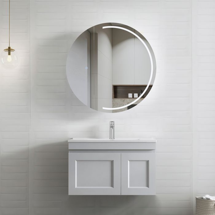 Otti Hampton Mark II 750mm Wall Hung Vanity With Ceramic Top - Ideal Bathroom CentreHPM750GMatte Grey