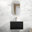 Otti Hampton Mark II 750mm Wall Hung Vanity with Stone Top - Ideal Bathroom CentreHPM750B7Matte Black20mm Stone TopAbove Counter Top