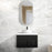 Otti Hampton Mark II 750mm Wall Hung Vanity with Stone Top - Ideal Bathroom CentreHPM750B9Matte Black60mm Stone TopAbove Counter Top