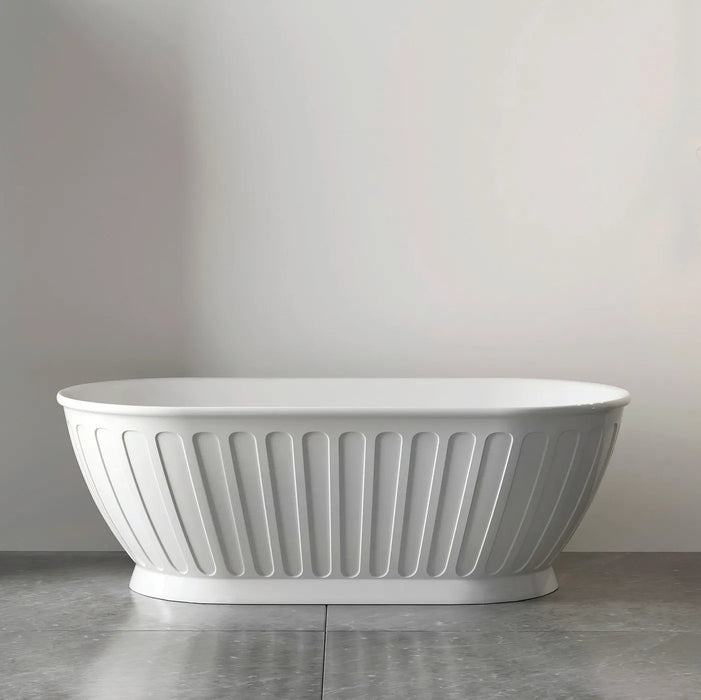 Otti Kensingston 1700mm Gloss White Freestanding Bath - Ideal Bathroom CentreAKBT-1700