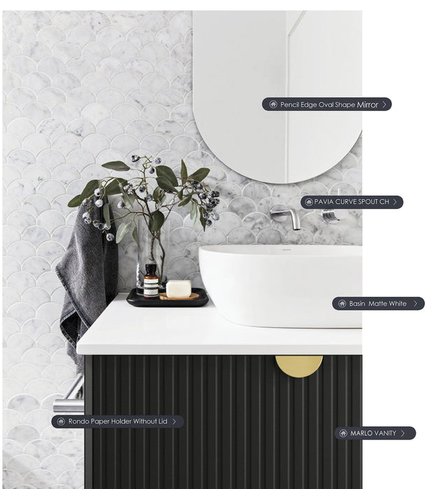 Otti Marlo 750mm Wall Hung Vanity Matte Black - Ideal Bathroom CentreMA750B2Wall HungStone Top