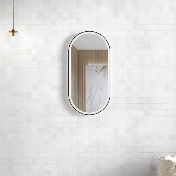 Otti Metal Framed LED Mirror Matte Black - Ideal Bathroom CentreLED-MF9045B