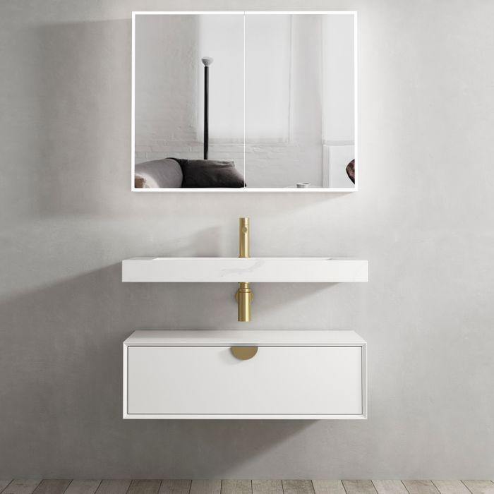 Otti Moonlight 900mm Wall Hung Vanity - Ideal Bathroom CentreML900WWall Hung Cabinet Only