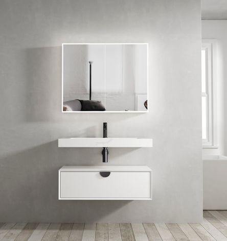 Otti Moonlight 900mm Wall Hung Vanity - Ideal Bathroom CentreSSTML900ML900WWall Hung Vanity Pack ( Basin & Cabinet)