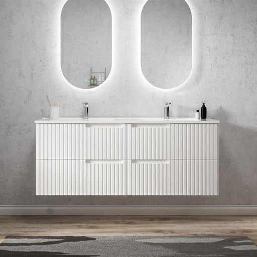Otti Noosa 1500mm Vanity Matte White - Ideal Bathroom CentreNS1500W1Wall HungCeramic Top