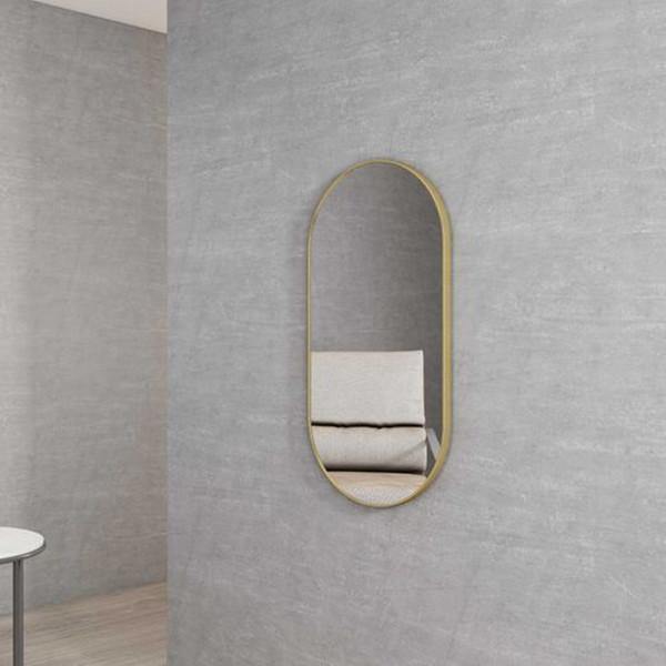 Otti Noosa Oval 450 x 900mm Mirror Brushed Gold - Ideal Bathroom CentreMFMO9045G