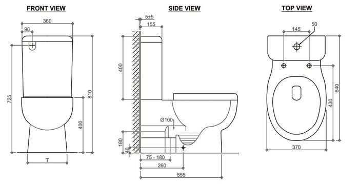 Pavia Boxrim Back To Wall Toilet Suite Back Inlet - Ideal Bathroom CentreIPTSPK-B