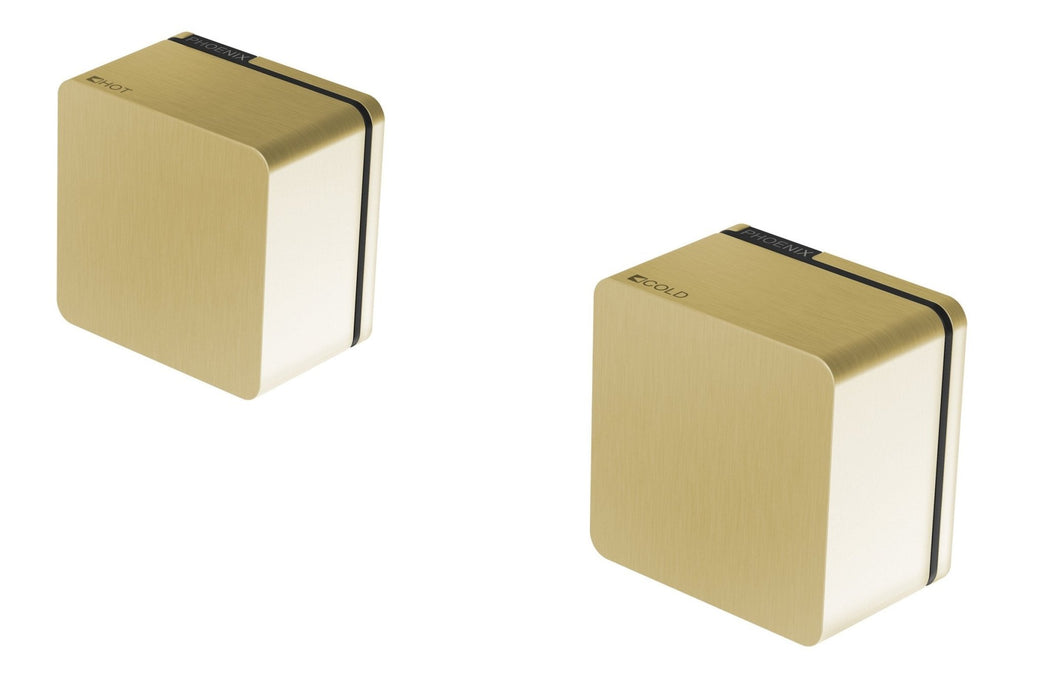 Phoenix Alia Wall Top Assemblies 15mm Extended Spindles - Ideal Bathroom Centre110-0670-12Brushed Gold