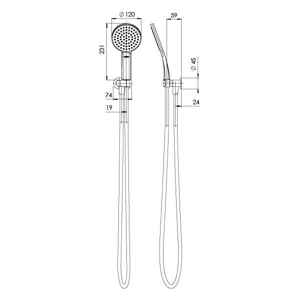 Phoenix NX Quil Hand Shower - Ideal Bathroom Centre606-6610-40Brushed Nickel