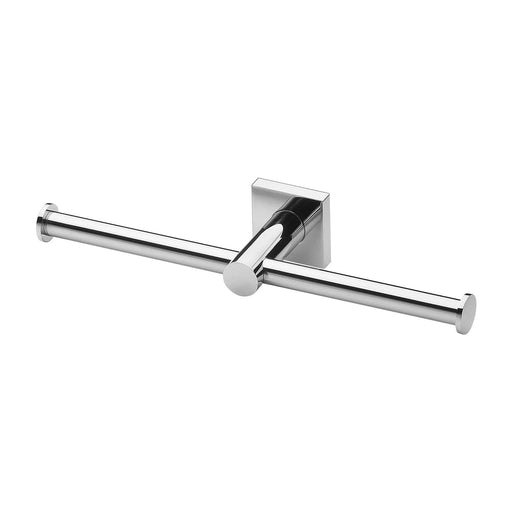 Phoenix Radii Double Toilet Roll Holder Square Plate - Ideal Bathroom CentreRS891 CHR