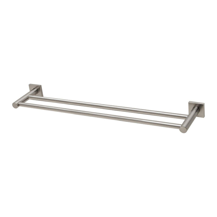 Phoenix Radii Double Towel Rail 600mm Square Plate - Ideal Bathroom CentreRS813BNBrushed Nickel
