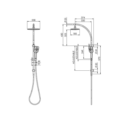 Phoenix Rush Twin Shower - Ideal Bathroom CentreRU6530-00