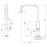 Phoenix Teel Sink Mixer 190mm Squareline - Ideal Bathroom Centre118-7300-30Gun Metal