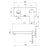Phoenix Teva Wall Basin / Bath Mixer Set 200mm, TRIM KIT ONLY - Ideal Bathroom Centre152-7812-40Brushed Nickel