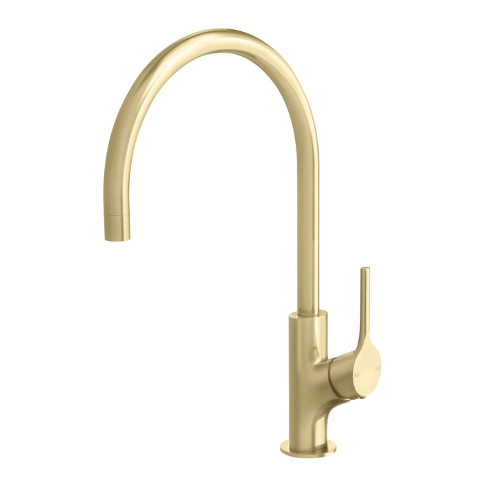 Phoenix Vivid Slimline Oval Sink Mixer 220mm Gooseneck - Ideal Bathroom CentreVV733-12Brushed Gold