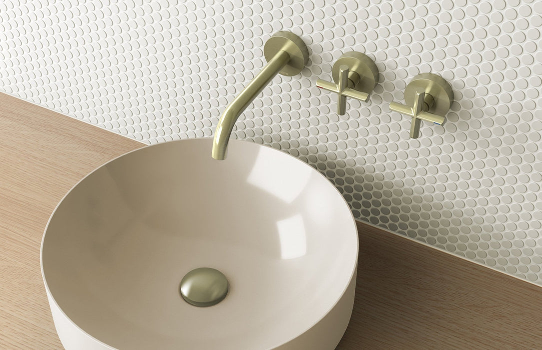 Phoenix Vivid Slimline Plus Wall Basin/ Bath Hostess Set 180mm - Ideal Bathroom Centre119-1125-12Brushed Gold