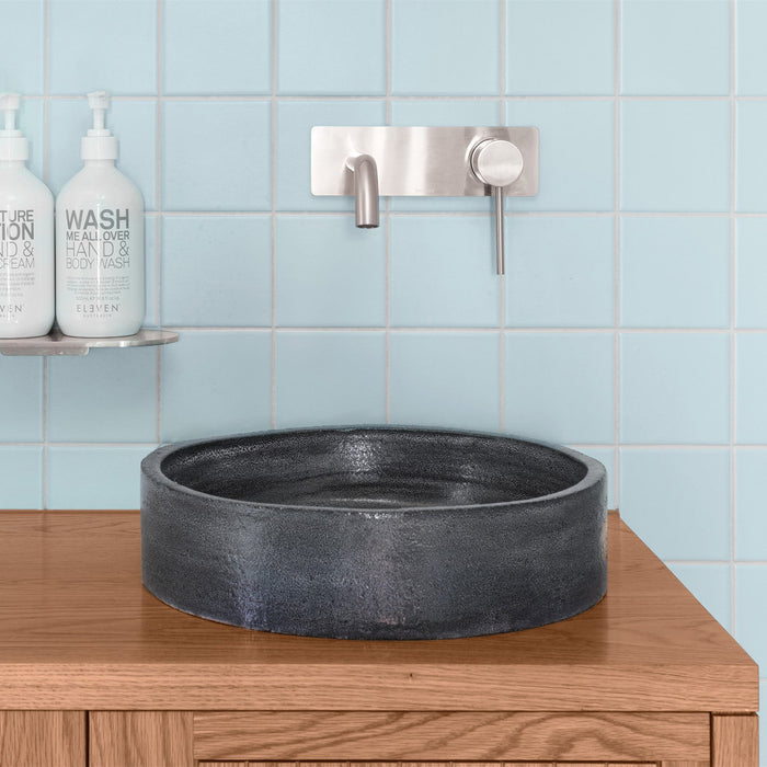 Phoenix Vivid Slimline Wall Basin/ Bath Mixer Set 180mm Curved - Ideal Bathroom CentreVS785-31Wall Basin Mixer SetCarbon Grey