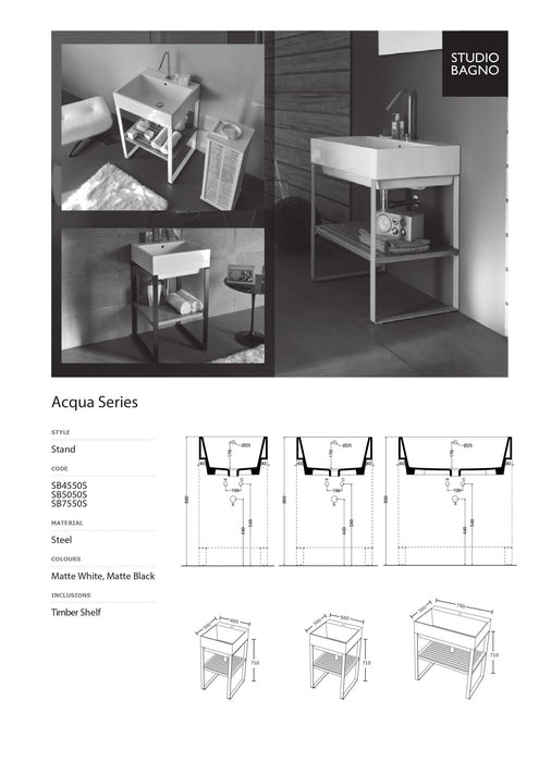 Studio Bagno Acqua 450mm Basin - Ideal Bathroom CentreSB4450