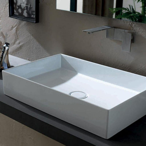 Studio Bagno Shard X Rectangle 600mm Basin - Ideal Bathroom CentreSHAXCIRMatte WhiteMatte White