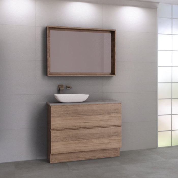Timberline Billie 1050mm Vanity - Ideal Bathroom CentreBI105MFFreestanding On KickboardSilk SurfaceAbove Counter Top
