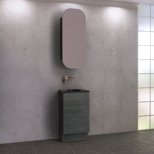 Timberline Billie 450mm Vanity - Ideal Bathroom CentreBI45SFFreestanding On KickboardCeasarstoneAbove Counter Top