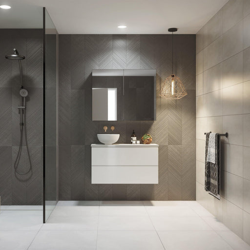 Timberline Billie 900mm Vanity - Ideal Bathroom CentreBI90MWWall HungSilk SurfaceAbove Counter Top