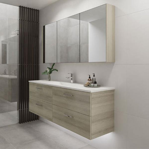 Timberline Nevada Plus 1500mm Wall Hung Vanity, Alfa Ceramic Top, Centre Basin - Ideal Bathroom CentreNP151AW