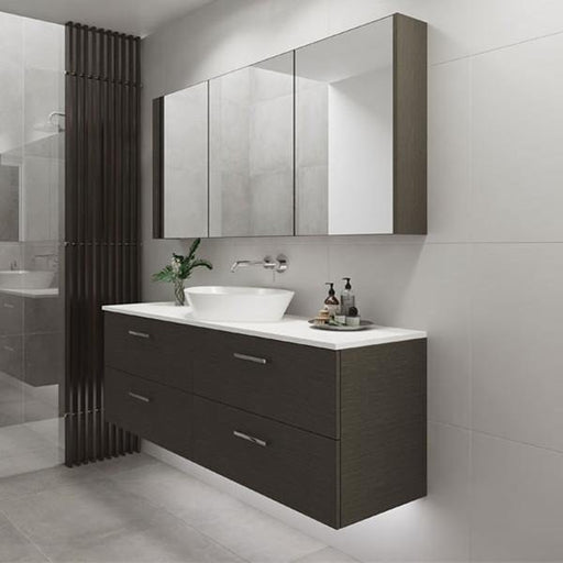 Timberline Nevada Plus 1500mm Wall Hung Vanity with Silk Surface Top & White Gloss Ceramic, Centre Basin - Ideal Bathroom CentreNP151MW