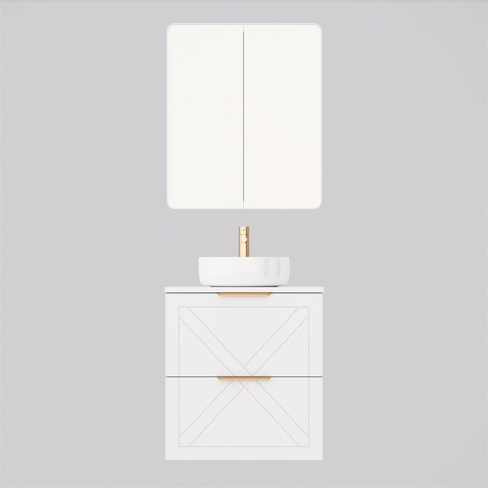 Timberline Southerland House 600mm Vanity - Ideal Bathroom CentreSHC-V-600-C-SSA-WFramehouseWall HungSliksurface