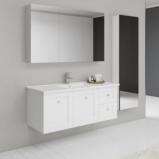 Timberline Victoria 1200mm Wall Hung Vanity with Ceramic Top - Ideal Bathroom CentreV12AF