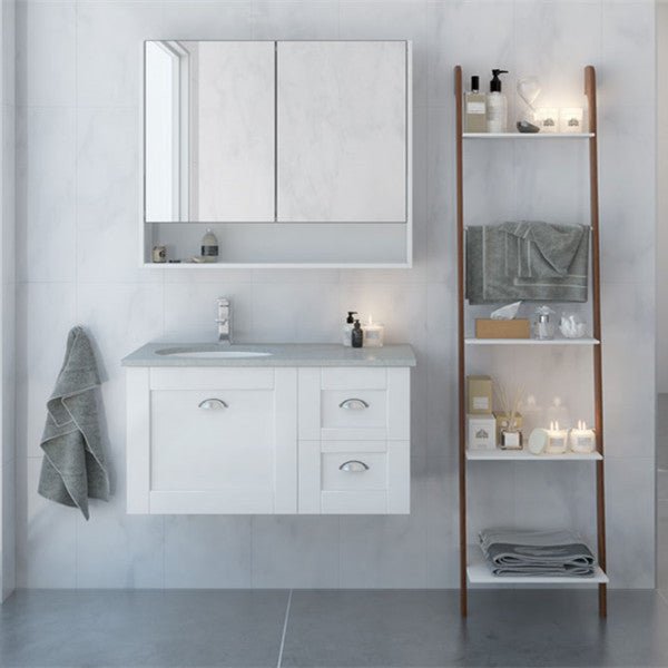 Timberline Victoria 900mm Wall Hung Vanity with Stone Top - Ideal Bathroom CentreV90SW-U