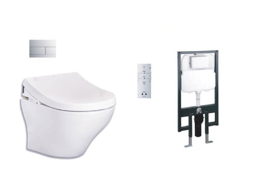 TOTO MH Wall Hung Toilet with TCF4732AT D Shape Remote Control - Ideal Bathroom CentreCW162EA1_TCF4732AT